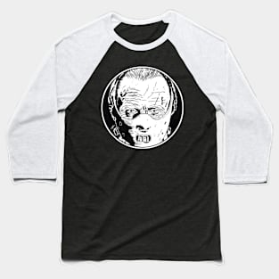 HANNIBAL LECTER - Silence of the Lambs (Circle Black and White) Baseball T-Shirt